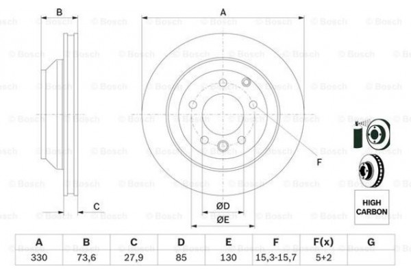 Bosch Δισκόπλακα - 0 986 479 095