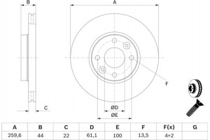Bosch Δισκόπλακα - 0 986 479 103