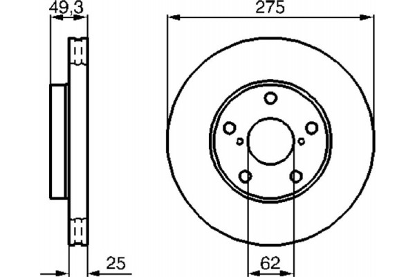 Bosch Δισκόπλακα - 0 986 479 111 Bosch Δισκόπλακα - 0 986 479 111
