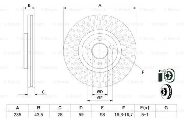 Bosch Δισκόπλακα - 0 986 479 114