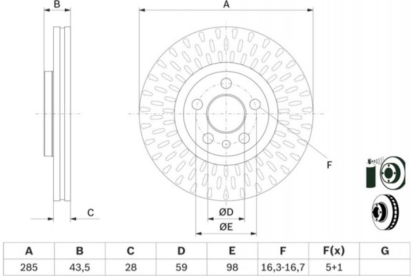 Bosch Δισκόπλακα - 0 986 479 114