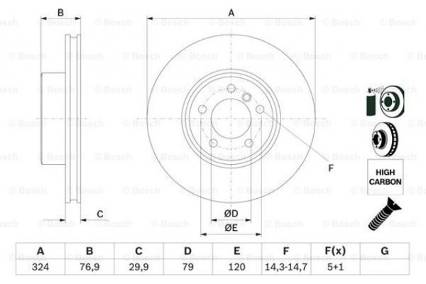 Bosch Δισκόπλακα - 0 986 479 115