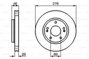 Bosch Δισκόπλακα - 0 986 479 124