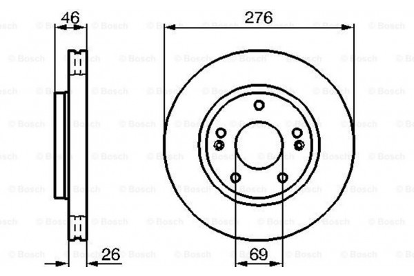 Bosch Δισκόπλακα - 0 986 479 124