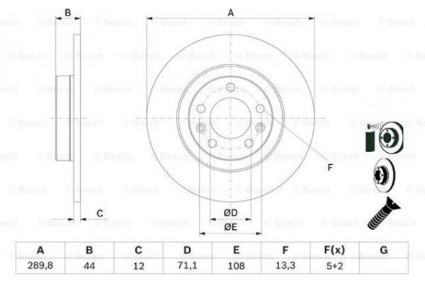 Bosch Δισκόπλακα - 0 986 479 130