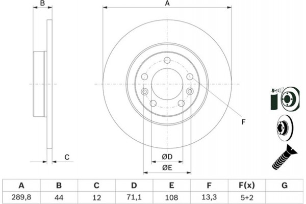 Bosch Δισκόπλακα - 0 986 479 130
