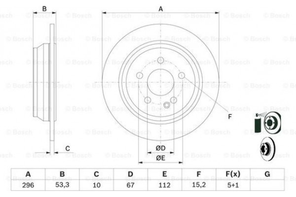 Bosch Δισκόπλακα - 0 986 479 138