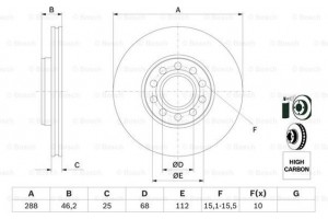 Bosch Δισκόπλακα - 0 986 479 157
