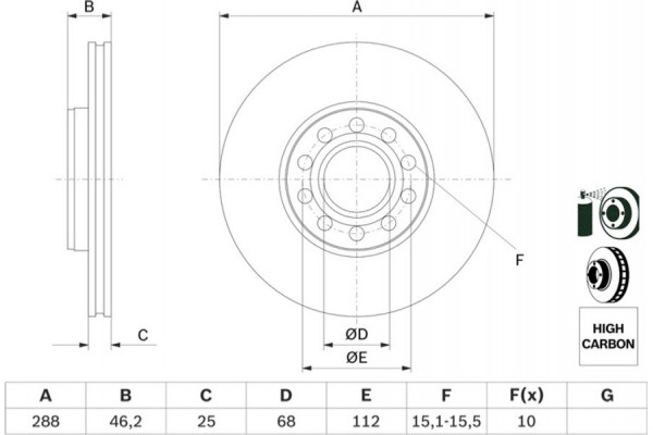 Bosch Δισκόπλακα - 0 986 479 157