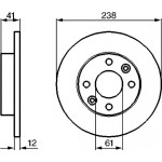 Bosch Δισκόπλακα - 0 986 479 165 Bosch Δισκόπλακα - 0 986 479 165