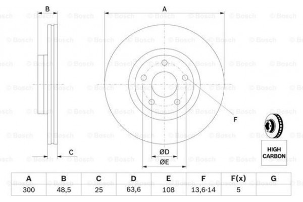 Bosch Δισκόπλακα - 0 986 479 171