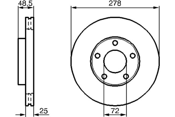 Bosch Δισκόπλακα - 0 986 479 C68 Bosch Δισκόπλακα - 0 986 479 C68