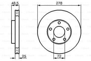 Bosch Δισκόπλακα - 0 986 479 C68