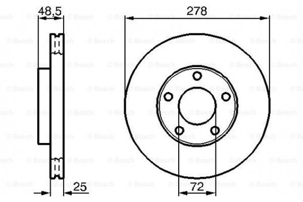 Bosch Δισκόπλακα - 0 986 479 C68