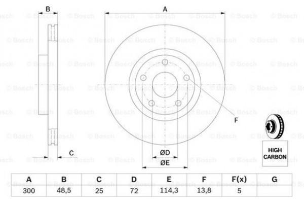 Bosch Δισκόπλακα - 0 986 479 183