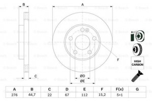 Bosch Δισκόπλακα - 0 986 479 186