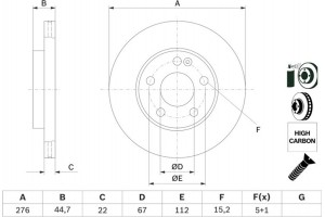 Bosch Δισκόπλακα - 0 986 479 186