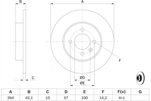Bosch Δισκόπλακα - 0 986 479 191