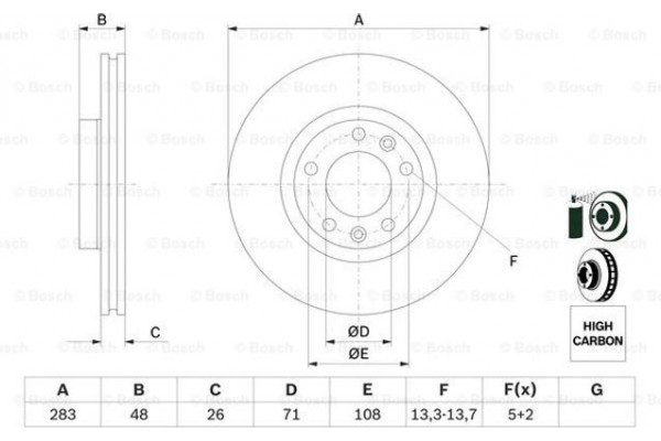 Bosch Δισκόπλακα - 0 986 479 193