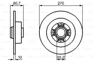 Bosch Δισκόπλακα - 0 986 479 196