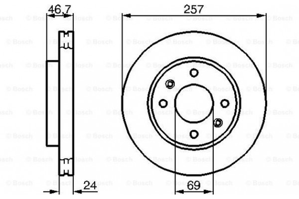 Bosch Δισκόπλακα - 0 986 479 207