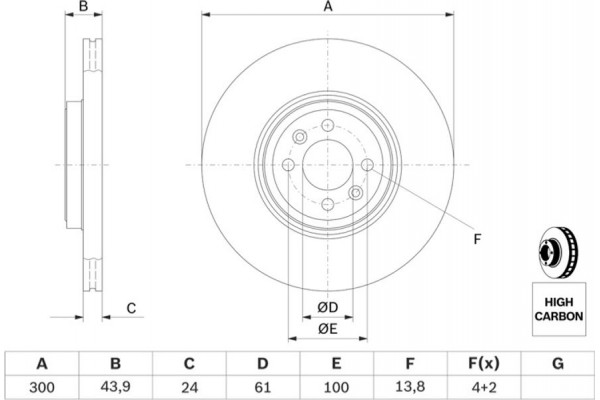 Bosch Δισκόπλακα - 0 986 479 209 Bosch Δισκόπλακα - 0 986 479 209