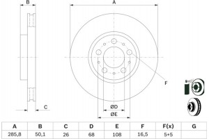 Bosch Δισκόπλακα - 0 986 479 210