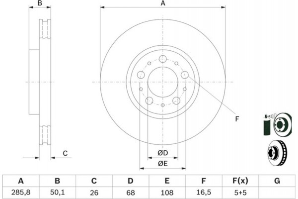 Bosch Δισκόπλακα - 0 986 479 210