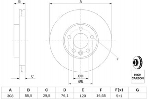 Bosch Δισκόπλακα - 0 986 479 211