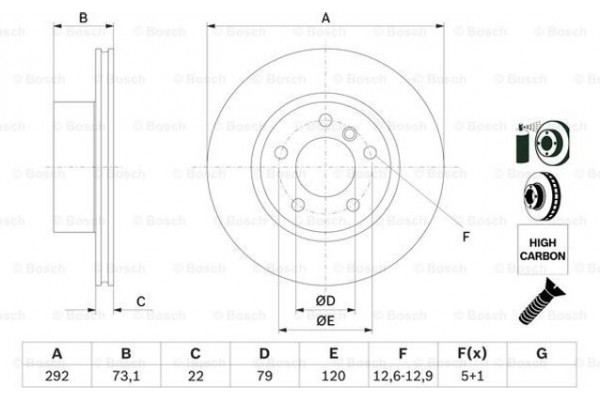 Bosch Δισκόπλακα - 0 986 479 214