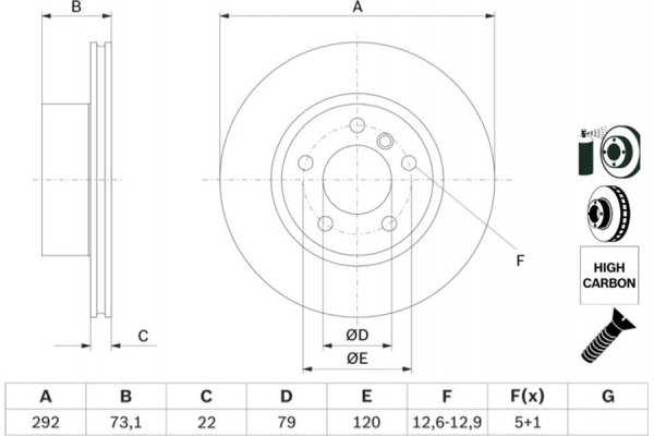 Bosch Δισκόπλακα - 0 986 479 214