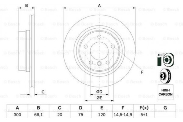 Bosch Δισκόπλακα - 0 986 479 218