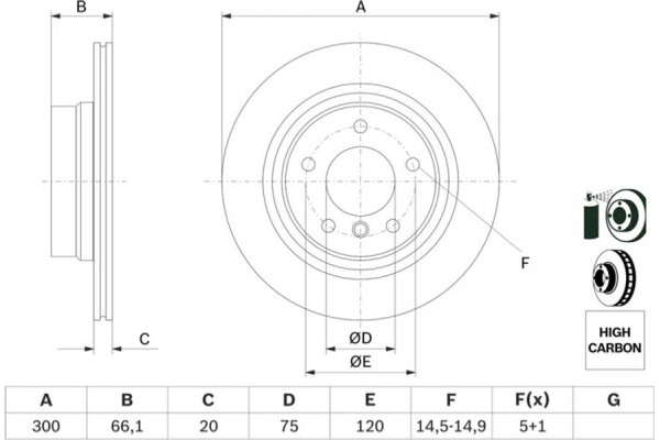 Bosch Δισκόπλακα - 0 986 479 218