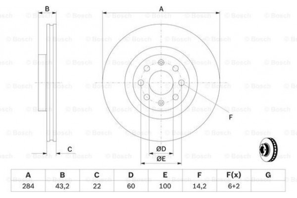 Bosch Δισκόπλακα - 0 986 479 224