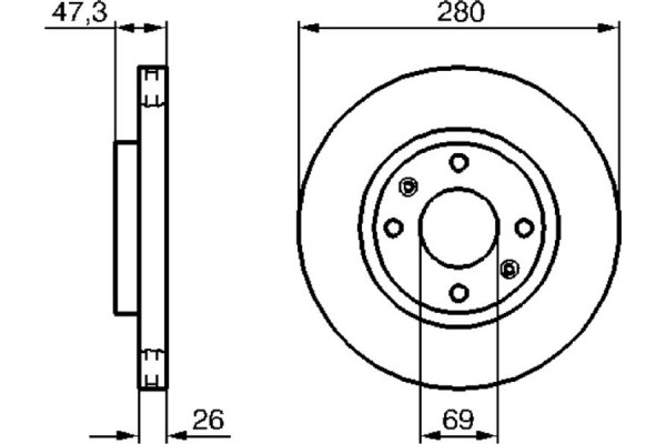 Bosch Δισκόπλακα - 0 986 479 229