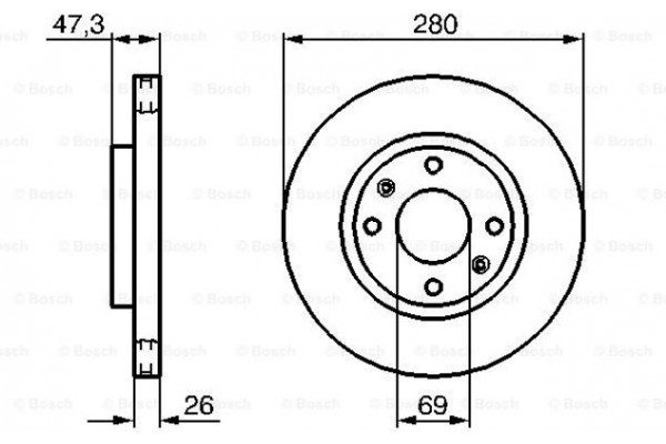 Bosch Δισκόπλακα - 0 986 479 229