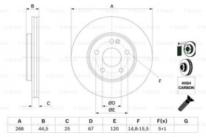 Bosch Δισκόπλακα - 0 986 479 234