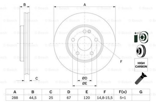 Bosch Δισκόπλακα - 0 986 479 234