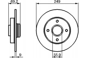 Bosch Δισκόπλακα - 0 986 479 255