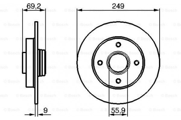 Bosch Δισκόπλακα - 0 986 479 255