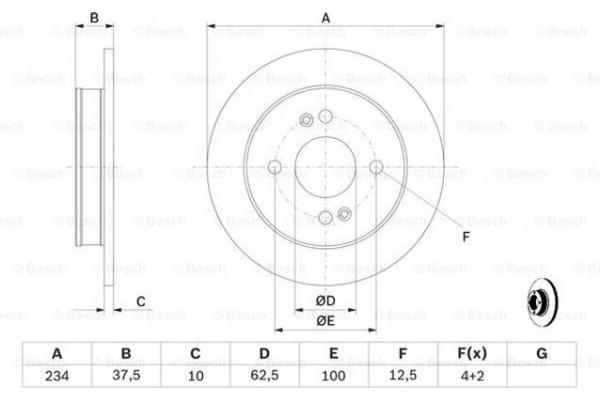 Bosch Δισκόπλακα - 0 986 479 256