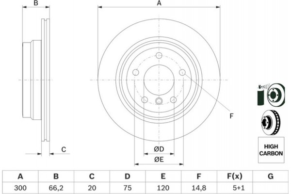 Bosch Δισκόπλακα - 0 986 479 263