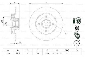 Bosch Δισκόπλακα - 0 986 479 275