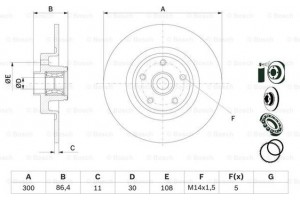 Bosch Δισκόπλακα - 0 986 479 276