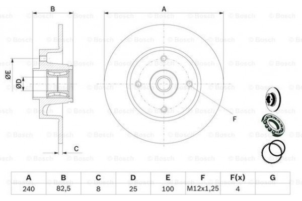 Bosch Δισκόπλακα - 0 986 479 278