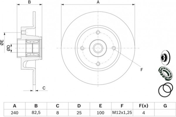 Bosch Δισκόπλακα - 0 986 479 278