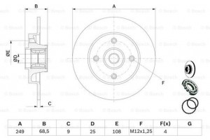 Bosch Δισκόπλακα - 0 986 479 279
