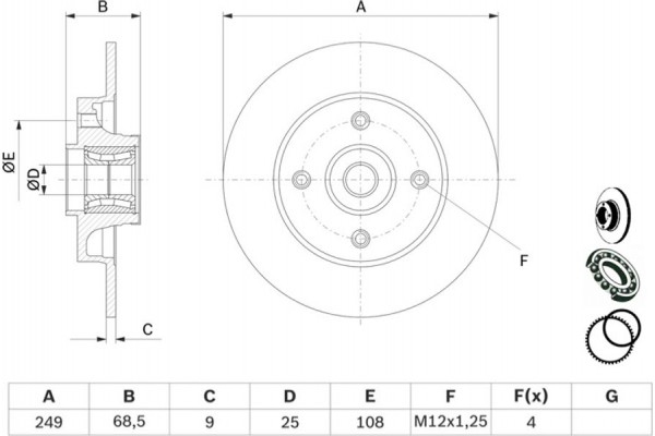 Bosch Δισκόπλακα - 0 986 479 279