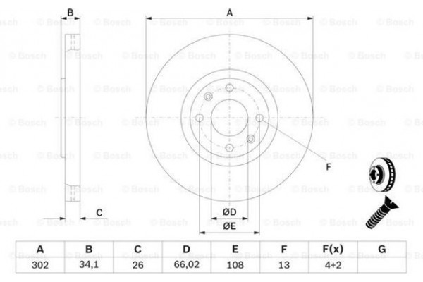 Bosch Δισκόπλακα - 0 986 479 288