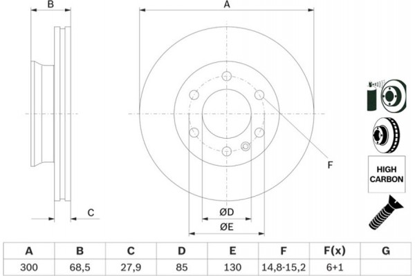Bosch Δισκόπλακα - 0 986 479 294